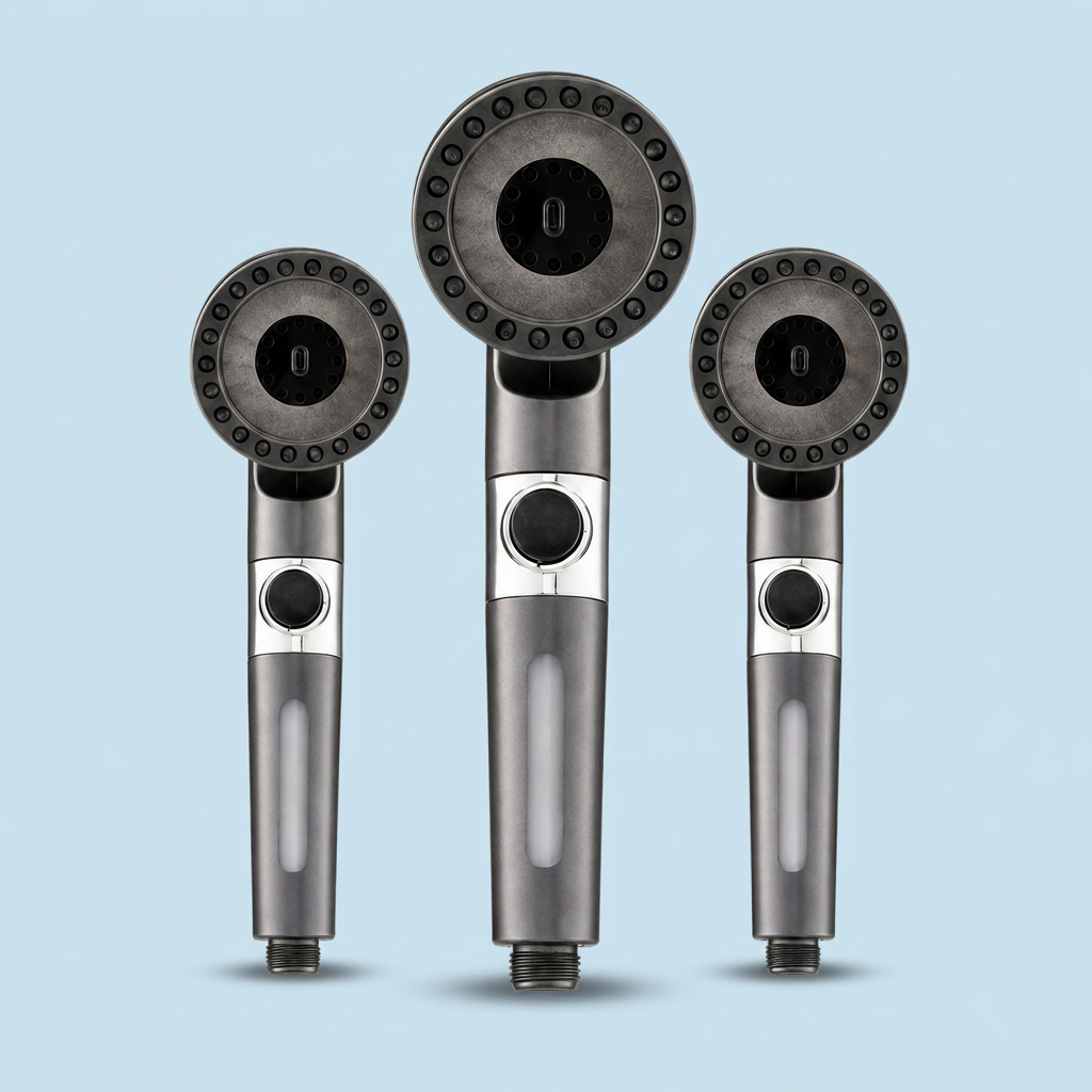 3 IonDrops Shower Heads — IonDrops filtered shower head bundle
